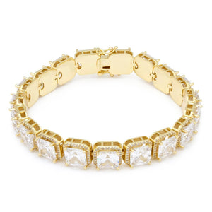 The 14K Gold Princess Cut Tennis Bracelet