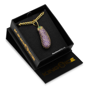 Eggplant Emoji Necklace