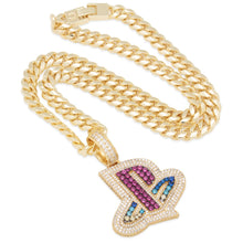 Load image into Gallery viewer, Inspired by PlayStation® - XL Iced PS Logo Necklace
