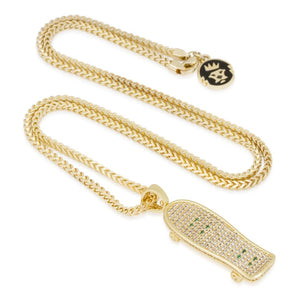 The 14K Gold Fishtail Skateboard Necklace
