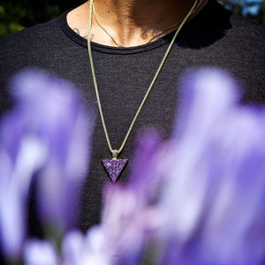 The 14K Gold Trinus Necklace (Purple)