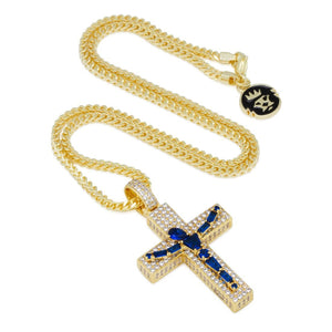 The Tanzanite Crucifix Cross Necklace