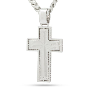 Baguette Cut Cross Necklace