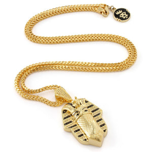 14K Gold Multi CZ Bandana Pharaoh Necklace