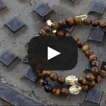 Load image into Gallery viewer, King Ice Tiger Eye Buddha Bead Wrap Bracelet
