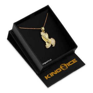 Micro Praying Hands Necklace