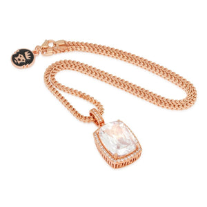 The Rose Gold Clear Crown Julz Necklace