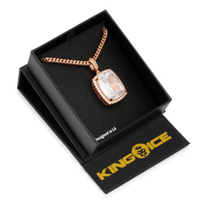 The Rose Gold Clear Crown Julz Necklace