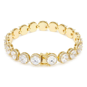 The 14K Gold Round Cut Tennis Bracelet
