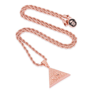 The Rose Gold All-Seeing Eye Pyramid Necklace