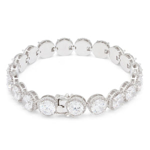 The White Gold Round Cut Tennis Bracelet