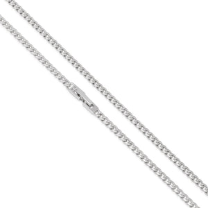 3mm White Gold Miami Cuban Choker Set