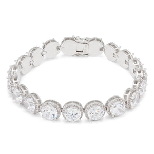 The White Gold Round Cut Tennis Bracelet