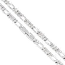 Load image into Gallery viewer, 8mm White Gold Figaro Choker Set
