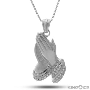 Micro Praying Hands Necklace