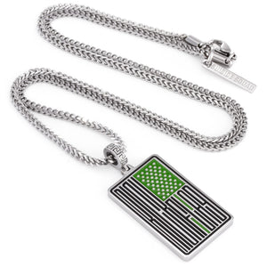 Suicide Squad x KING ICE - The Stainless Steel Rick Flag Emblem Necklace