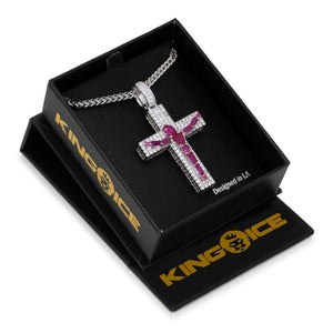 The Magenta Crucifix Cross Necklace