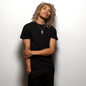 The Magenta Crucifix Cross Necklace