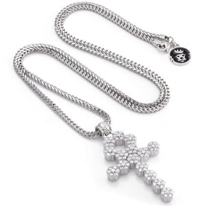The White Gold Ankh Cross Necklace