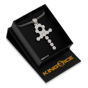 The White Gold Ankh Cross Necklace