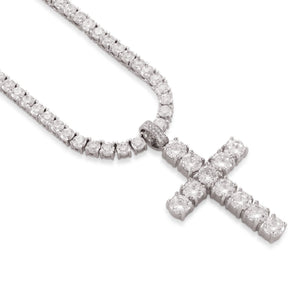 The White Gold Tennis Cross Set