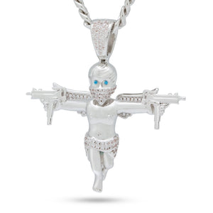XL Dual Uzi Angel Necklace