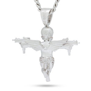 XL Dual Uzi Angel Necklace